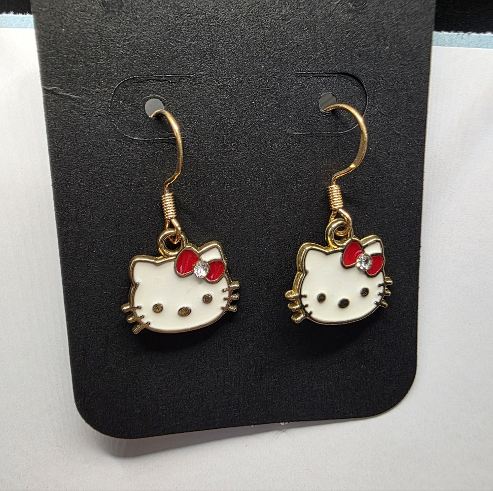Hello Kitty Red Bow Earrings Handmade Hypoallergenic BUNDLE to Save